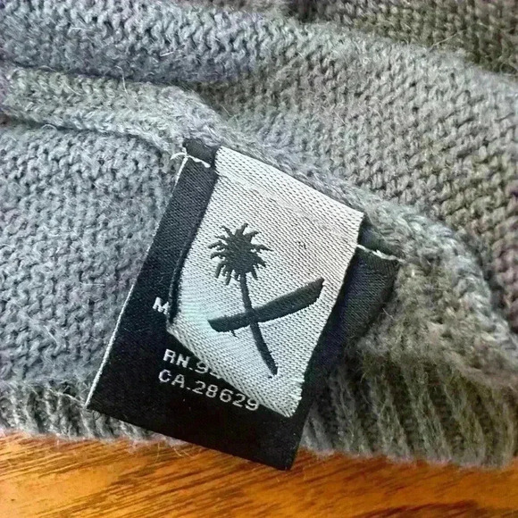 Us Versus Them Men’s Cardigan Sweater In Olive Gray Size Large EUC! - Picture 7 of 8